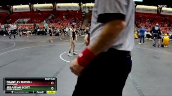 64-68 lbs Semifinal - Brantley Russell, Unattached vs Sebastian Scott, Massa?s Maniacs