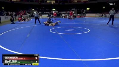 184 lbs Keller Rock, Embry-Riddle (Ariz.) vs Kaden Martin, Arizona Christian University