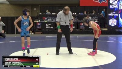 70 lbs Cons. Round 2 - Oliver Westphal, Sabertooth Wrestling Club vs Wilder Lopez, Garrett Wrestling Club