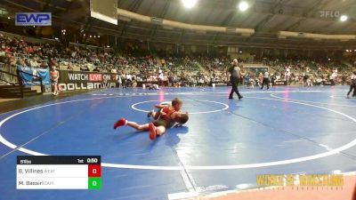 61 lbs Consi Of 16 #2 - Brock Villines, Weatherford Youth Wrestling vs Milan Bassiri, Capital City