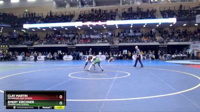 125 lbs Champ. Round 1 - Emery Kirchner, Seward High School vs Clay Martin, Dillingham High School