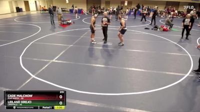 215 lbs Finals (8 Team) - Cade Malchow, Flat Earth vs Leiland Krejci, Lakeville