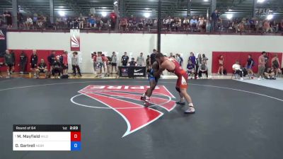 74 kg Round Of 64 - Maxwell Mayfield, Wildcat Wrestling Club vs Dez Gartrell, Nebraska Wrestling Training Center