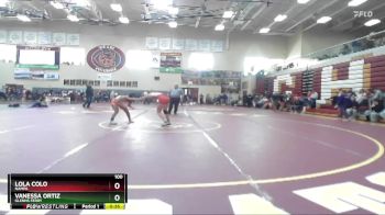 100 lbs Cons. Round 6 - Vanessa Ortiz, Glenns Ferry vs Lola Colo, Nampa