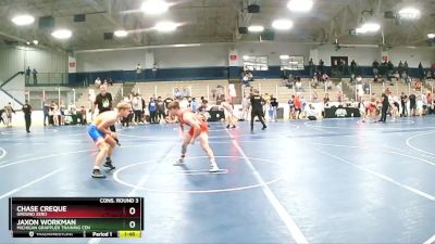 135 lbs Cons. Round 3 - Jaxon Workman, Michigan Grappler Training Cen vs Chase Creque, Ground Zero