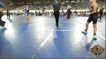 70 lbs Round Of 16 - Josiah Stuart, Randall Youth Wrestling Club vs Tanion Green, Harrah Little League Wrestling