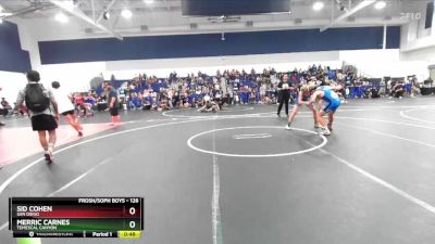 126 lbs Cons. Round 2 - Sid Cohen, San Diego vs Merric Carnes, Temescal Canyon