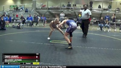 130 lbs Round 2 (6 Team) - Timmy Hubert, Michigan Grappler RTC vs Braeden Lintner, Indiana Outlaws