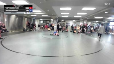 78-88 lbs Round 1 - Aspyen Brower, Mountain Man Wrestling Club vs Ava Hernandez, Fighting Squirrels Wrestling Club