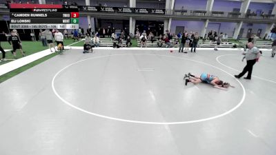 16U Boys - 106 lbs Cons. Round 3 - Camden Runnels, Threestyle Wrestling Of Oklahoma vs Eli Lonski, Montana