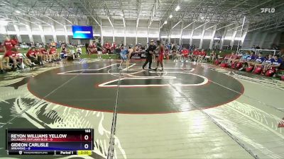 165 lbs Placement Matches (16 Team) - Reyon Williams Yellow, Oklahoma Outlaws Blue vs Gideon Carlisle, Arkansas