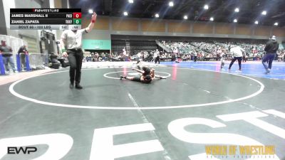 100 lbs Consi Of 8 #2 - James Marshall II, Pacific Edge Wrestling vs Zaniel Zapata, Tokay Wrestling Club