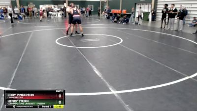 285 lbs Cons. Round 3 - Cody Pinkerton, Chadron State vs Henry Sturn, Colorado State University - Pueblo