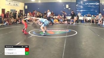 120 lbs Round Of 32 - Tyler Cabral, Miami Elite vs Connor Fargnoli, Camden Elite