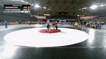 Boys 2A 144 lbs Champ. Round 1 - Stuart Courchaine, West Valley (Spokane) vs Mekonnen Isaac, Cleveland