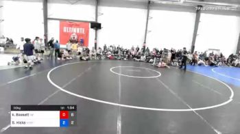 38 kg Quarterfinal - Keegan Bassett, M2 Magicians vs Slater Hicks, Wyoming Valley RTC Blue