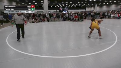 132 lbs Champ. Rd Of 64 - Joseph Scott, Wrestling University vs Alex Gau, Pinnacle Wrestling Club