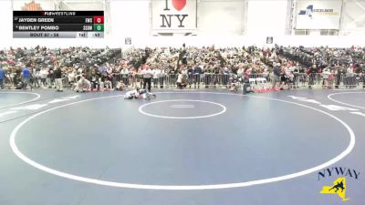 58 lbs Champ. Round 1 - Jayden Green, Eden Wrestling Club vs Bentley Pombo, SV Saber Den Wrestling