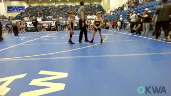 49 lbs Consi Of 4 - Kash Redditt, Harrah Little League Wrestling vs Wyatt Adkisson, Team Nomad