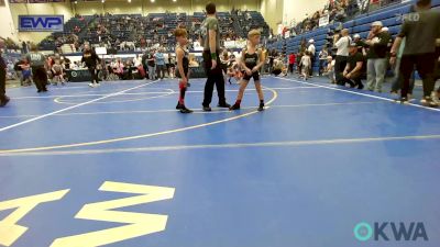 49 lbs Consi Of 4 - Kash Redditt, Harrah Little League Wrestling vs Wyatt Adkisson, Team Nomad