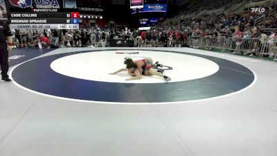 126 lbs Champ. Rd Of 128 - Cade Collins, NJ vs Brennan Sprague, NY