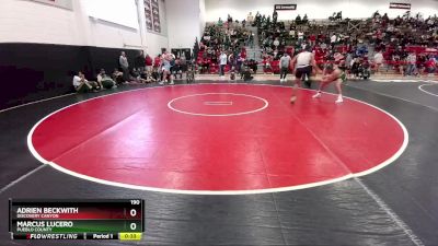 190 lbs 7th Place Match - Adrien Beckwith, Discovery Canyon vs Marcus Lucero, Pueblo County