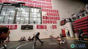 55 lbs Quarterfinal - Ryder Erbar, Bridge Creek Youth Wrestling vs Walker Gastineau, Standfast