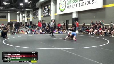 146 lbs Round 1 (4 Team) - Beckah Gossman, Nebraska Wrestling Academy vs Allison Garbacz, Illinois