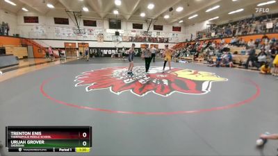 105-110 lbs Semifinal - Trenton Enis, Thermopolis Middle School vs Urijah Grover, Sheridan