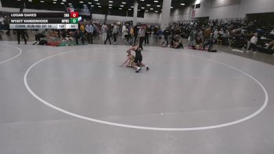 84 lbs Cons. Sub-rd Of 16 - Logan Oakes, Sebolt Wrestling Academy vs Wyatt VandenHoek, Mat Pack Wrestling Club