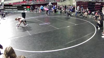 107 lbs Semifinal - Makenna Conlin, IronHawk Wrestling Academy vs Kylie Cudaback, Ogallala Youth Wrestling Club