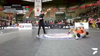 All Cadet Boys Freestyle Lower - 113 lbs Champ. Round 2 - Ryu Davis, Merced High School Wrestling vs David McClurg, Granite Wrestling Club