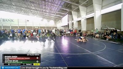 102 lbs 1st Place Match - Easton Bylin, Mat Demon Wrestling Club vs Ryder Owen, Inland Northwest Wrestling Training Center