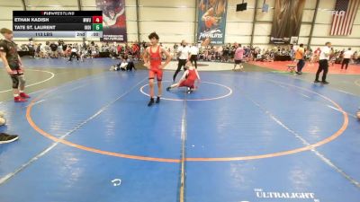 120 lbs Rr Rnd 1 - Ryan Spahiu, MetroWest United Red vs MJ Hileman, Indiana Outlaws White