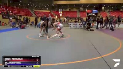 160 lbs Cons. Round 7 - Josiah Aburumuh, NE vs Braxton Strick, MO