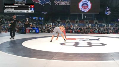 132 lbs Cons. Rd Of 128 - Ayden Sumners, North Carolina vs Leslie Hall, Texas