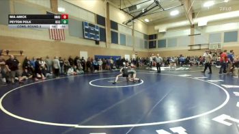 105lbs Cons. Round 3 - Peyton Polk, Kelso (Girls) vs Mia Amick, North Mason (Girls)