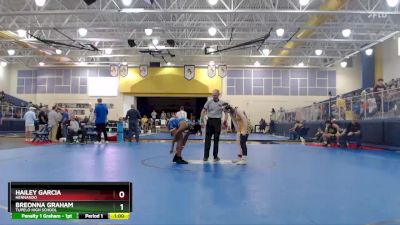 145 lbs Cons. Semi - Hailey Garcia, Hernando vs Breonna Graham, Tupelo High School