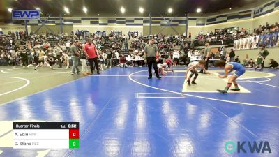 55 lbs Quarterfinal - Ashton Edie, Mustang Bronco Wrestling Club vs Oaklee Stone, Piedmont