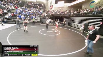 126 lbs Cons. Round 2 - Parker Garcia, Mountain Ridge vs Gunner Rasmussen, Weber