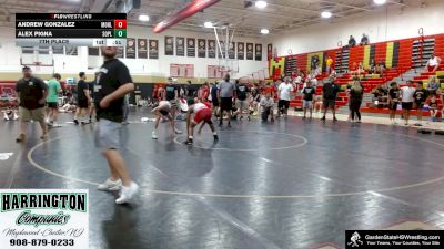 High School - 124 lbs 7th Place - Andrew Gonzalez, Morris Hills vs Alex Pigna, South Plainfield