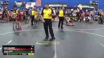 82 lbs Round 1 (6 Team) - Alex Leon, Olympia vs Levi Halbert, Untouchables Purple