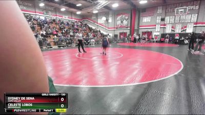 130 lbs Champ. Round 1 - Sydney De Sena, Capo Valley vs Celeste Lobos, Birmingham