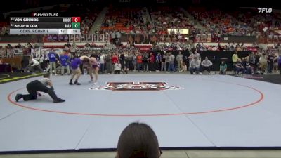 175 lbs Cons. Round 1 - Keldyn Cox, Baldwin Hs vs Von Grubbs, Hugoton