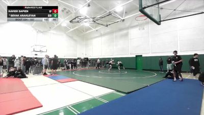 157 lbs Cons. Round 3 - Xavier Sapien, Villa Park vs Sevak Arakleyan, Burbank