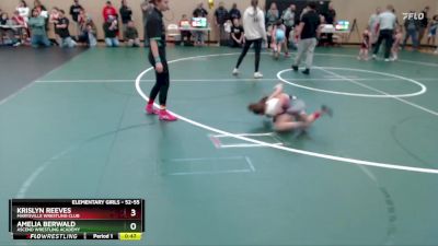 52-55 lbs Round 1 - Amelia Berwald, Ascend Wrestling Academy vs Krislyn Reeves, Marysville Wrestling Club