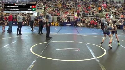 100 lbs Quarterfinal - Laney Grimes, Ohio Crazy Goats vs Kylee Arnold, Warner Elite Wrestling Club