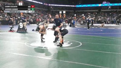120 lbs Round Of 64 - Camm Colgate, Evergreen (NS) vs Andrew Gomez, Porterville (CS)