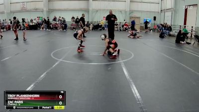 76 lbs Round 6 (8 Team) - Zac Paris, CTWHALE vs Troy Plankenhorn, Warhawks Wrestling