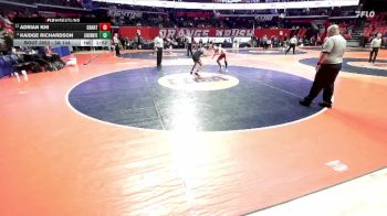 3A 144 lbs Champ. Round 1 - Adrian Khi, Fox Lake (Grant) vs Kaidge Richardson, Frankfort (Lincoln-Way East)